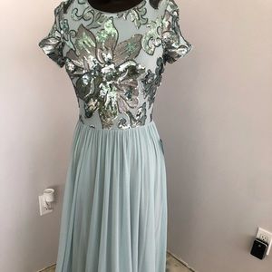 Short sleeve evening dress